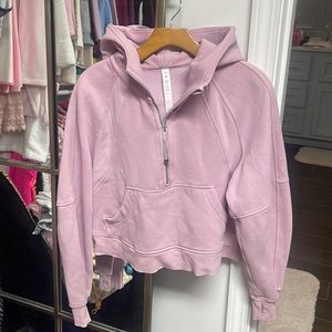 Lululemon scuba half zip XS/S- peony pink